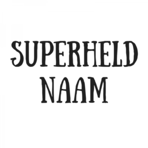 Alternative view of Muursticker naam met tekst superheld