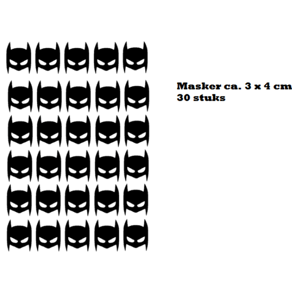 sticker masker batman traktatie diy