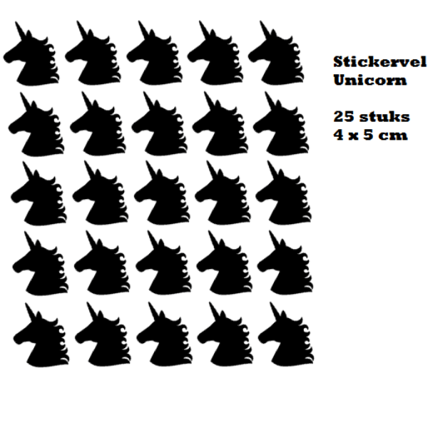 stickervel unicorn eenhoorn trakteren