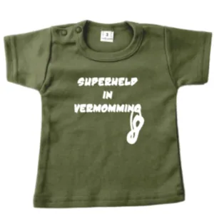 Baby shirt superheld in vermomming