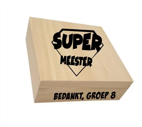 Houten kadobox Supermeester
