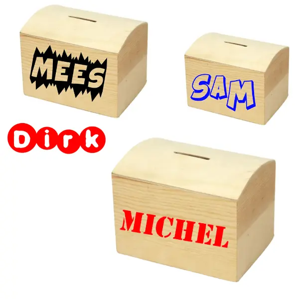 spaarpot met naam - Afbeelding 3