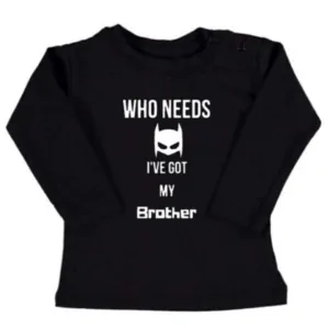 baby shirt who needs batman - masker