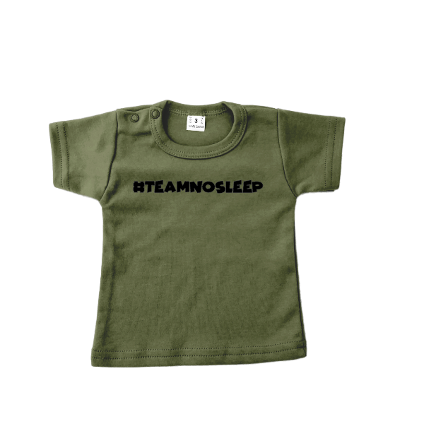 Baby shirt team no sleep - Afbeelding 2