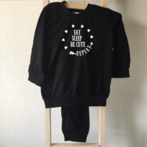 pyjama baby eat sleep be cute