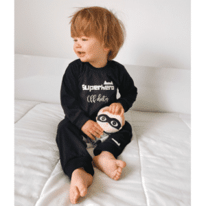 pyjama baby superhero off duty
