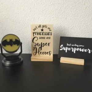 houten kaart not all girls are princesses some are superheroes