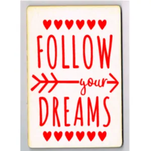 Alternative view of Houten kaart follow your dreams