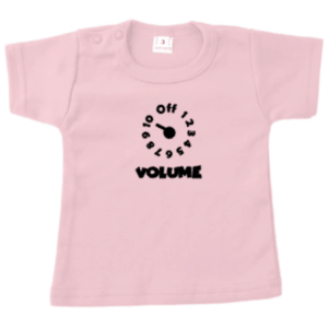 babytshirt volumeknop roze
