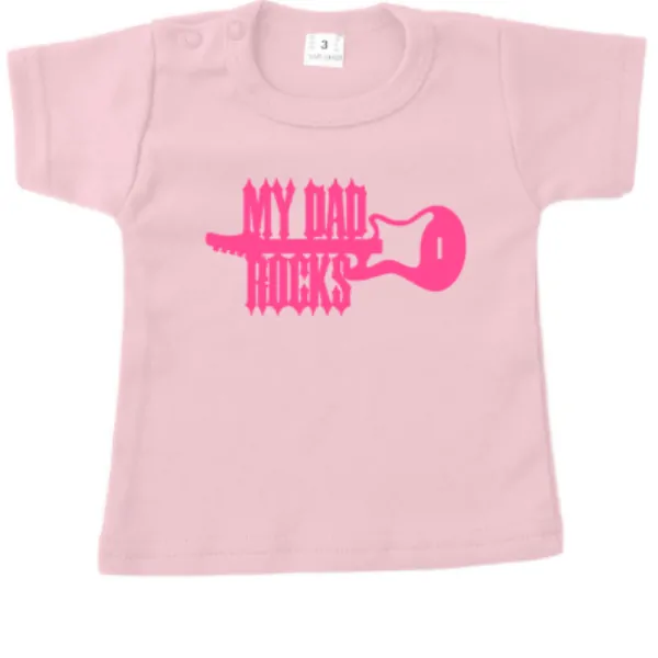 tshirt baby my dad rocks gitaar