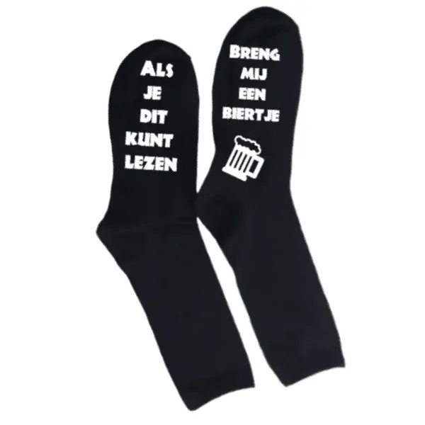 sokken als je dit kunt lezen breng mij een biertje