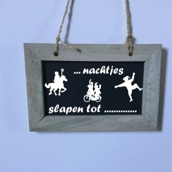 Aftelbordje Sinterklaas met krijt