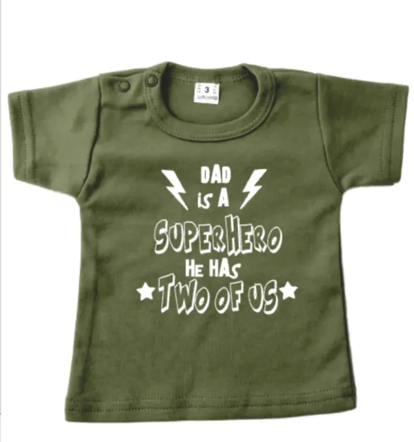 baby shirt dad is a superhero