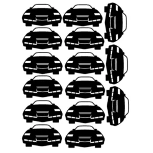 muursticker stoere auto