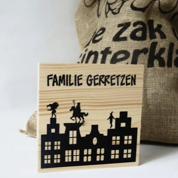 decoratieblok sinterklaas grachtenpandjes sinterklaas