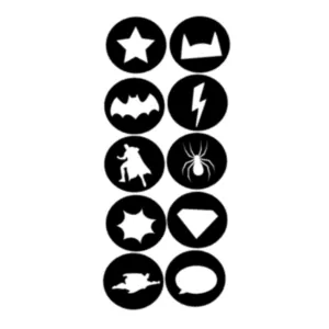 Stickervel superhelden voor beker of glas
