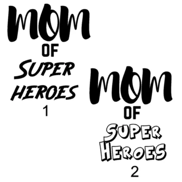 Strijkapplicatie mom of superheroes