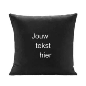 kussen met eigen tekst