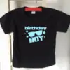 baby kinder tshirt Birthday boy -zonnebril