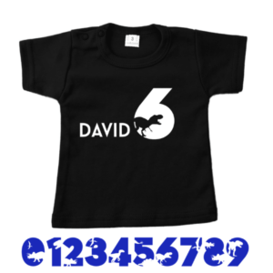 Alternative view of Baby shirt verjaardag naam leeftijd