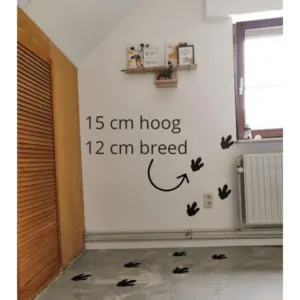 Alternative view of Muurstickers dino poot afdruk