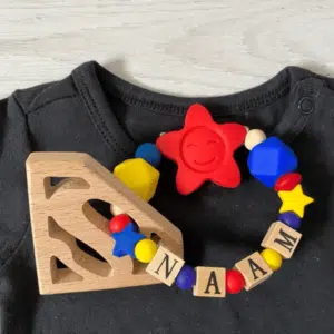 bijtring armband met naam