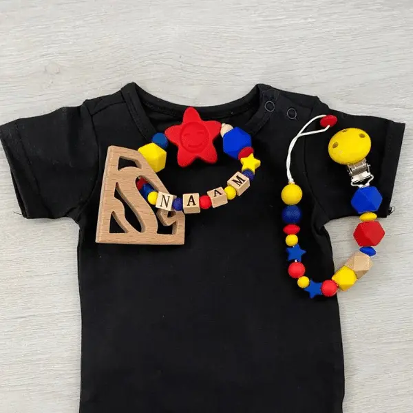 bijtring armband speenkoord Superman