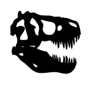 muursicker dinosaurus skelet skull