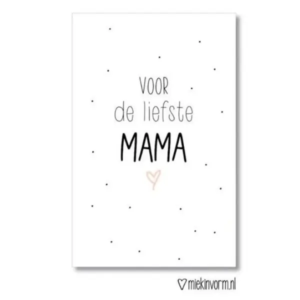 Kadokaartje voor de liefste mama
