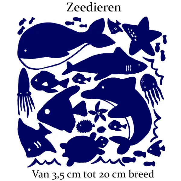 muursticker zeedieren