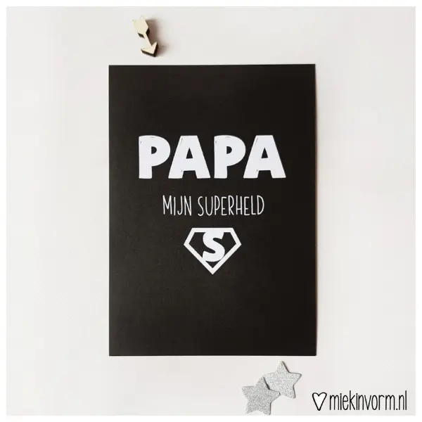 Kaart papa mijn superheld