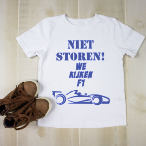 baby shirt ssst papa en ik kijken Formule 1