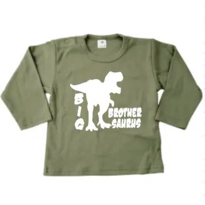 baby shirt big brother saurus