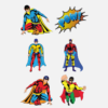 Superhelden Tattoo 6st