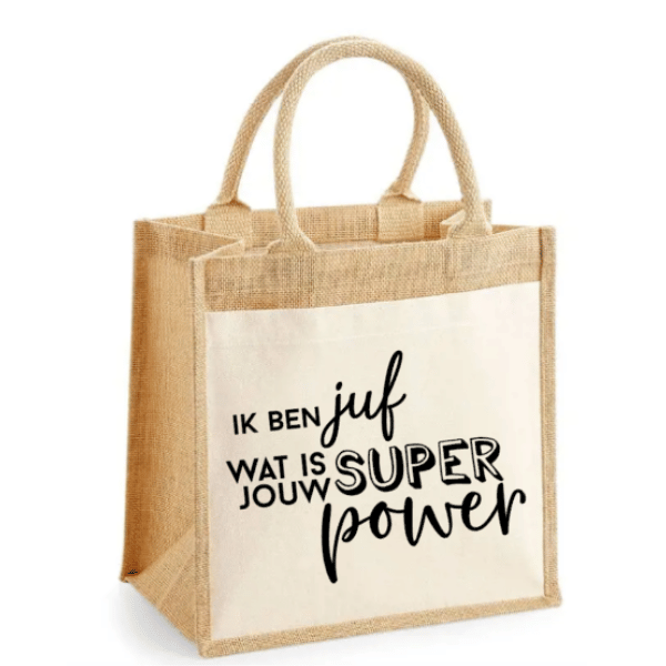 Jute tas ik ben juf wat is jouw superpower