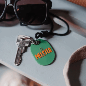 sleutelhanger meester smiley